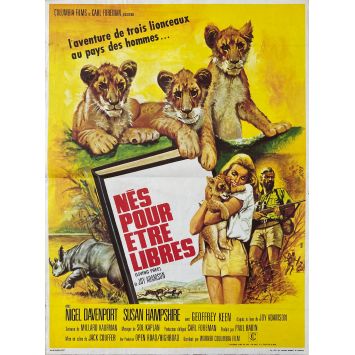 LIVING FREE Movie Poster- 15x21 in. - 1972 - Jack Couffer, Nigel Davenport