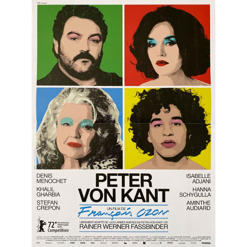 PETER VON KANT Affiche de film Warhol Style - 40x54 cm. - 2022 - Isabelle Adjani, François Ozon