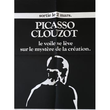 LE MYSTERE PICASSO Affiche de film Prev. - 60x80 cm. - 1956/R1982 - Pablo Picasso, Henri-Georges Clouzot