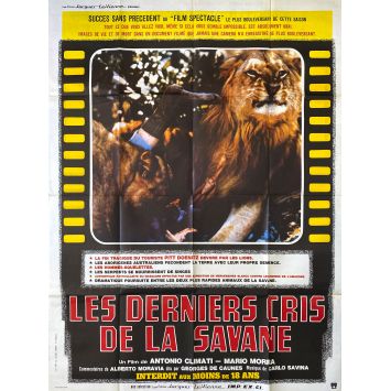 DERNIERS CRIS DANS LA SAVANE Affiche de film- 120x160 cm. - 1975 - Giuseppe Rinaldi, Antonio Climati