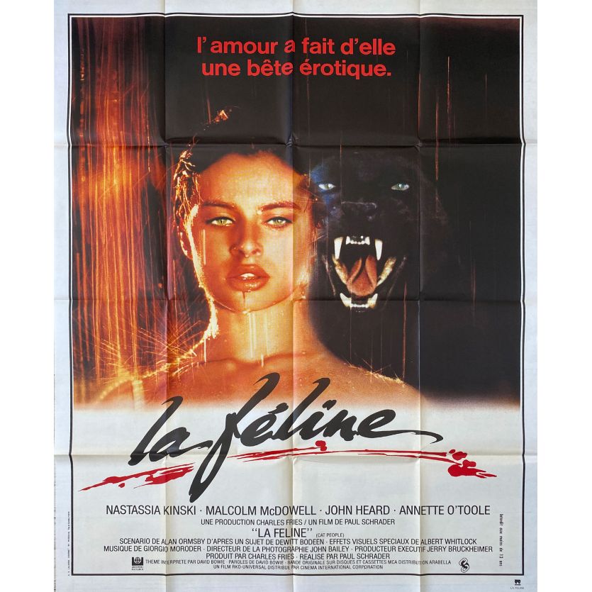 CAT PEOPLE Movie Poster- 47x63 in. - 1982 - Paul Schrader, Nastassja Kinski