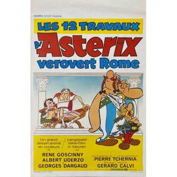LES DOUZE TRAVAUX D'ASTERIX Affiche de film- 35x55 cm. - 1976 - Roger Carel, René Goscinny