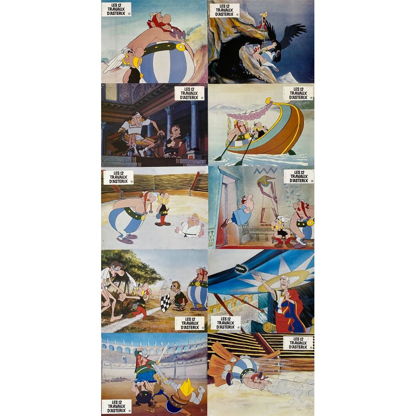 THE TWELVE TASKS OF ASTERIX Lobby Cards x10 - 9x12 in. - 1976 - René Goscinny, Roger Carel