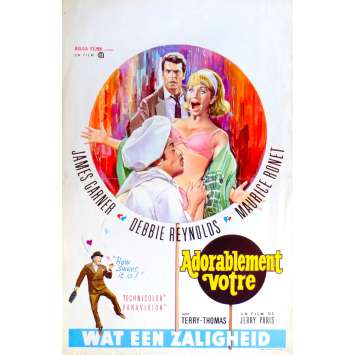 HOW SWEET IT IS Belgian Movie Poster 14x21 - 1968 - Jerry Paris, Debbie Reynolds