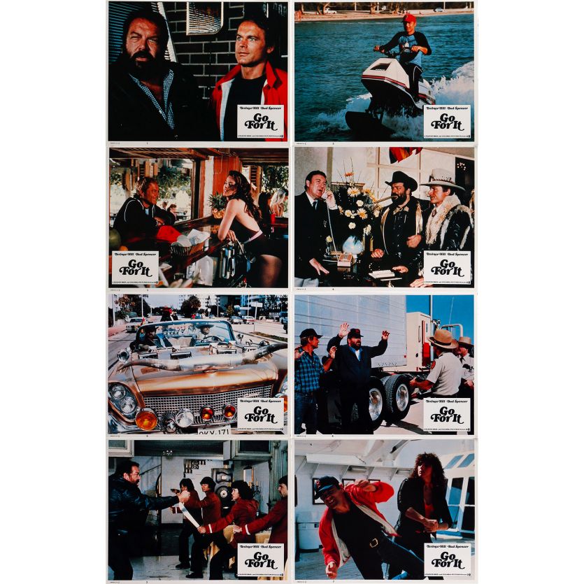 QUAND FAUT Y ALLER Photos de film x8 - 28x36 cm. - 1983 - Terence Hill, Bud Spencer, Enzo Barboni