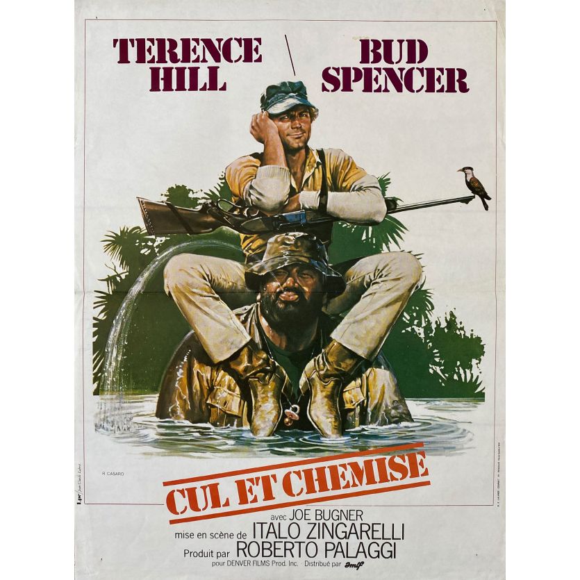 I'M FOR THE HIPPOPOTAMUS Vintage Movie Poster- 15x21 in. - 1979 - Italo Zingarelli, Terence Hill, Bud Spencer