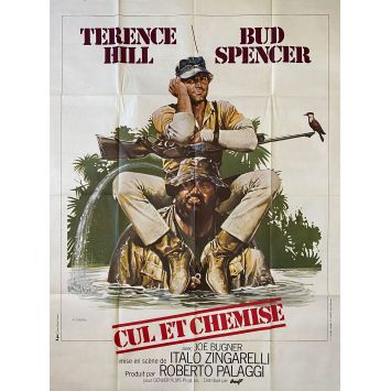 I'M FOR THE HIPPOPOTAMUS Vintage Movie Poster- 47x63 in. - 1979 - Italo Zingarelli, Terence Hill, Bud Spencer