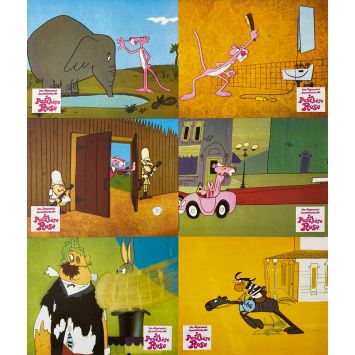 PINK PANTHER SHOW Lobby Cards x6 - Set A - 9x12 in. - 1974 - Bob Camp, Check Lately