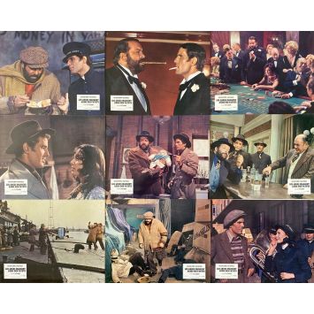 EVEN ANGELS EAT BEANS Lobby Cards x9 - Set B - 9x12 in. - 1973 - Enzo Barboni, Bud Spencer