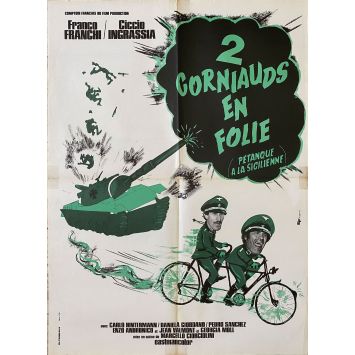 DEUX CORNIAUDS EN FOLIE Affiche de film- 60x80 cm. - 1967 - Franco Franchi, Marcello Ciorciolini