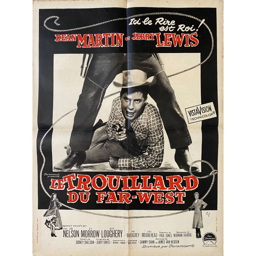 LE TROUILLARD DU FAR WEST Affiche de film- 60x80 cm. - 1956 - Jerry Lewis, Dean Martin