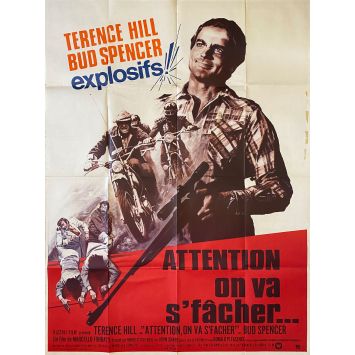 ATTENTION ON VA S'FACHER Affiche de film- 120x160 cm. - 1970 - Terence Hill, Bud Spencer, Marcello Fondato