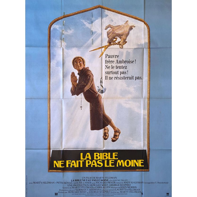 IN GOD WE TRUST Movie Poster- 47x63 in. - 1980 - Marty Feldman, Peter Boyle