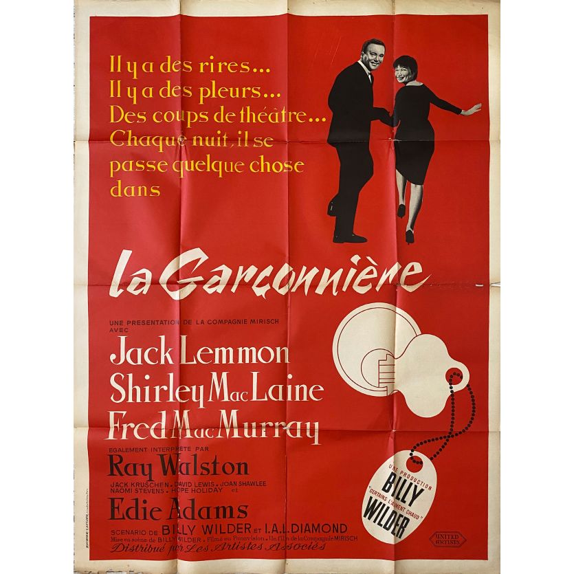 LA GARÇONNIERE Affiche de film- 120x160 cm. - 1960 - Jack Lemmon, Billy Wilder