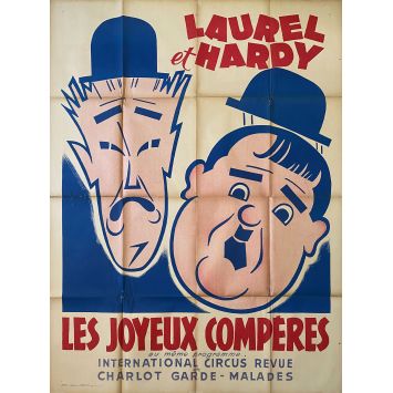 LES JOYEUX COMPERES Affiche de film- 120x160 cm. - 1934/R1940 - Stan Laurel, Oliver Hardy