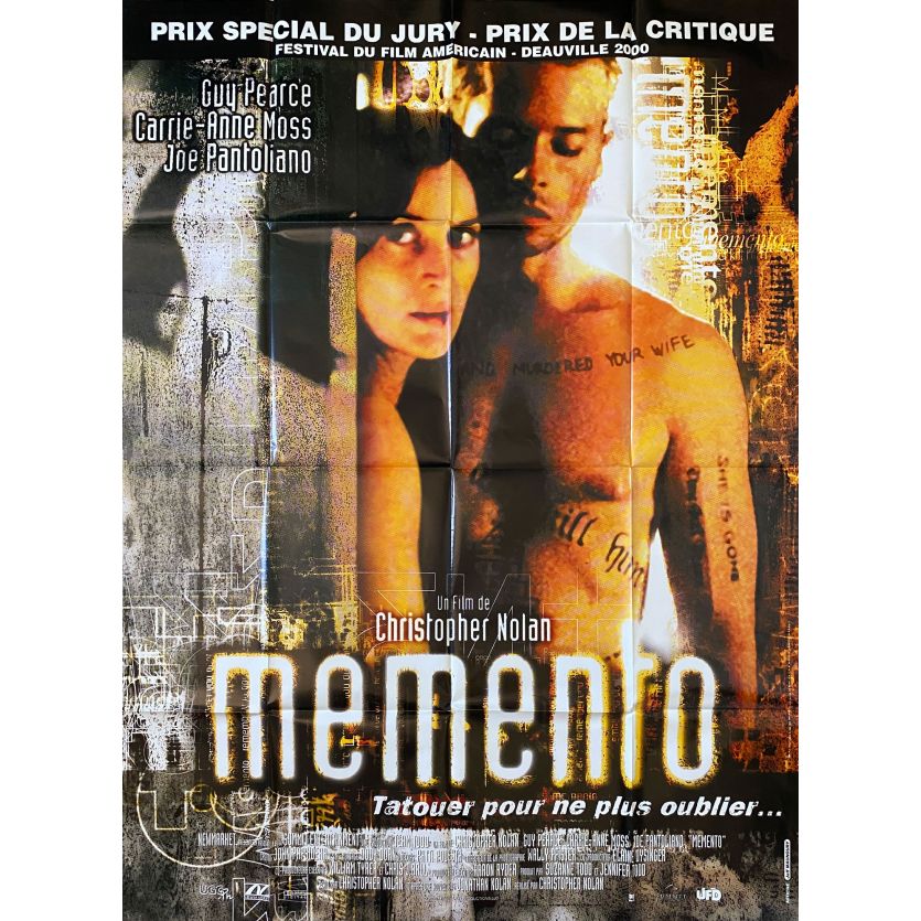 MEMENTO Affiche de film- 120x160 cm. - 2000 - Guy Pearce, Christopher Nolan