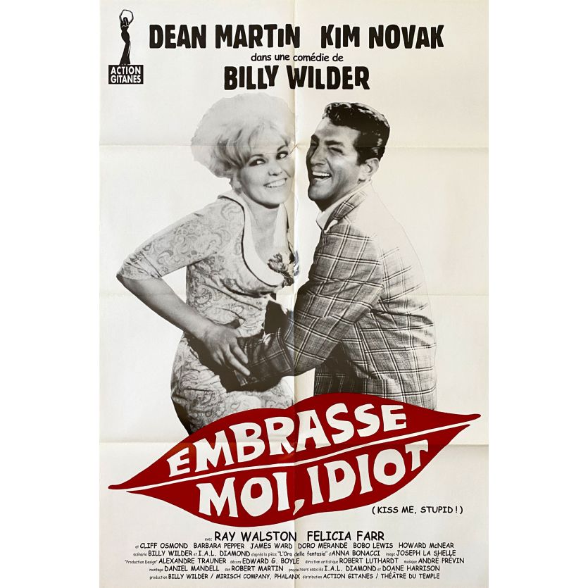KISS ME STUPID Movie Poster- 32x47 in. - 1964/R1970 - Billy Wilder, Dean Martin