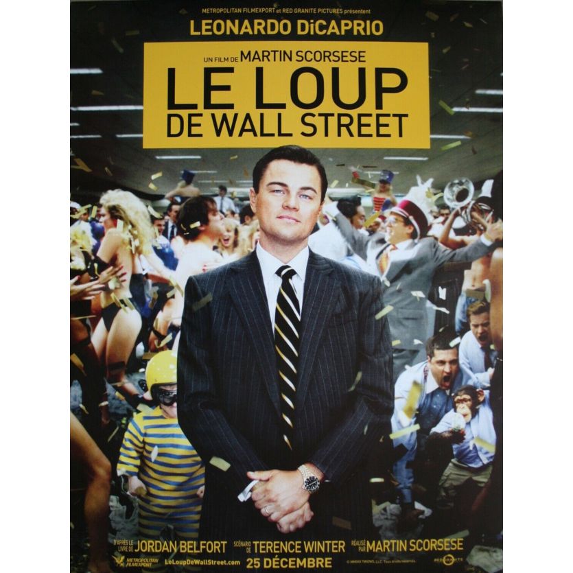 THE WOLF OF WALL STREET Movie Poster- 15x21 in. - 2013 - Martin Scorsese, Leonardo DiCaprio