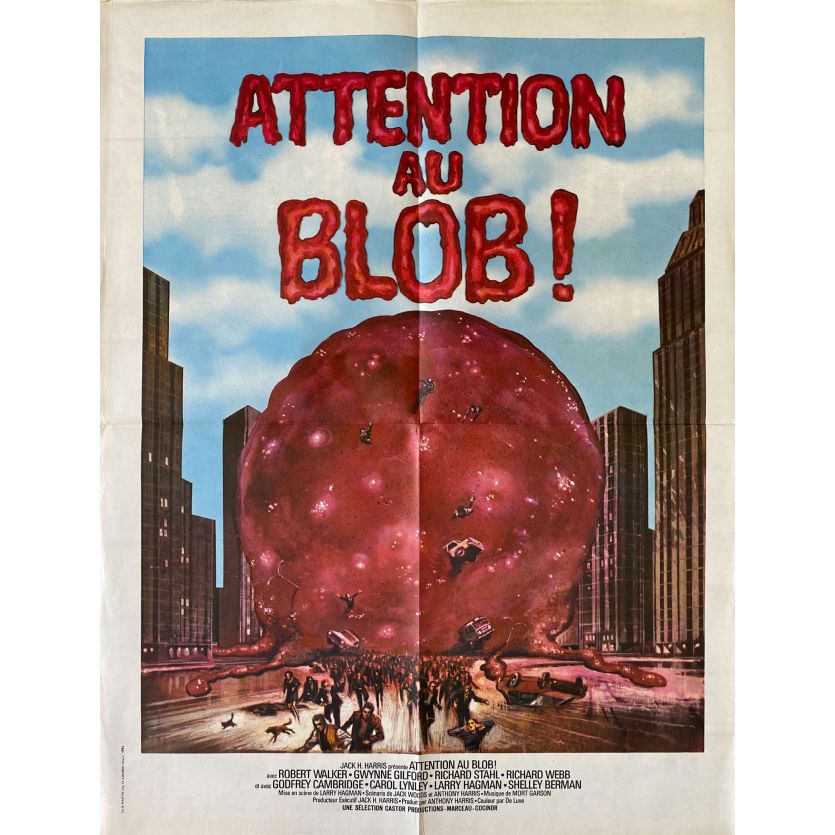 ATTENTION AU BLOB Affiche de film- 60x80 cm. - 1972 - Robert Walker Jr., Larry Hagman