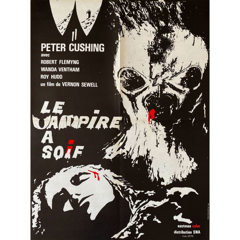 LE VAMPIRE A SOIF Affiche de film- 60x80 cm. - 1968 - Peter Cushing, Vernon Sewell