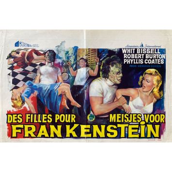 DES FILLES POUR FRANKENSTEIN Affiche de film- 35x55 cm. - 1957 - Whit Bissell, Herbert L. Strock