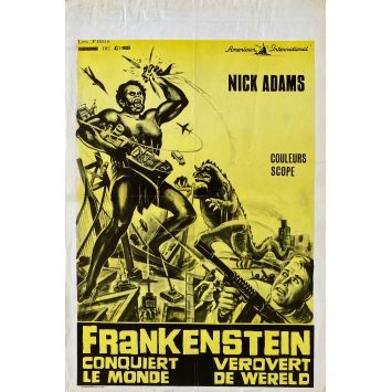 FRANKENSTEIN CONQUIERT LE MONDE Affiche de film- 35x55 cm. - 1965 - Nick Addams, Ishirô Honda
