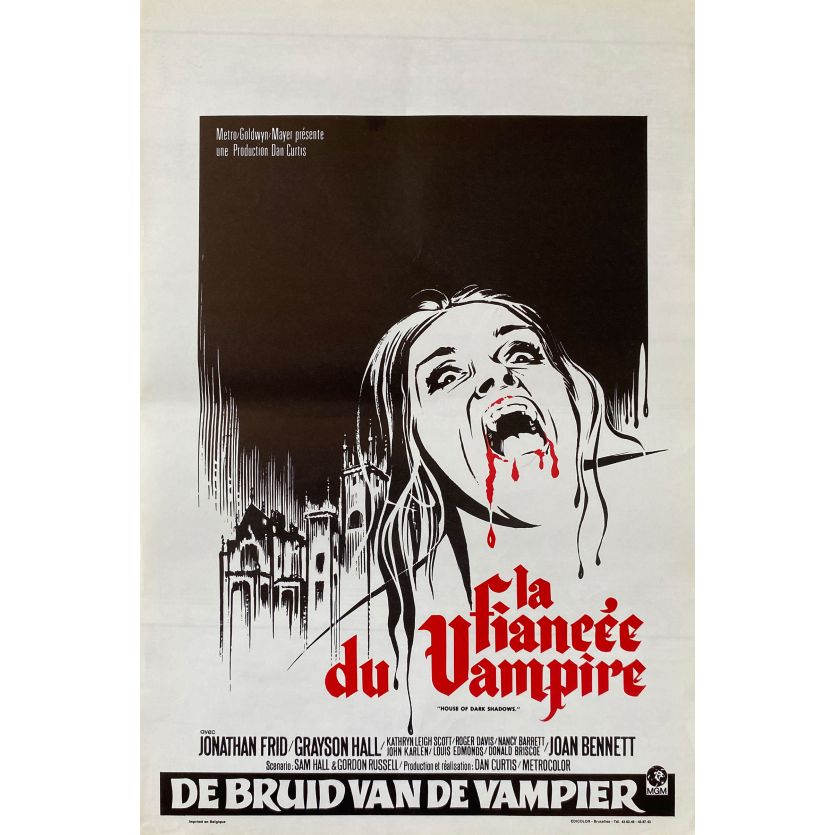 HOUSE OF DARK SHADOWS Movie Poster- 14x21 in. - 1970 - Dan Curtis, Jonathan Frid