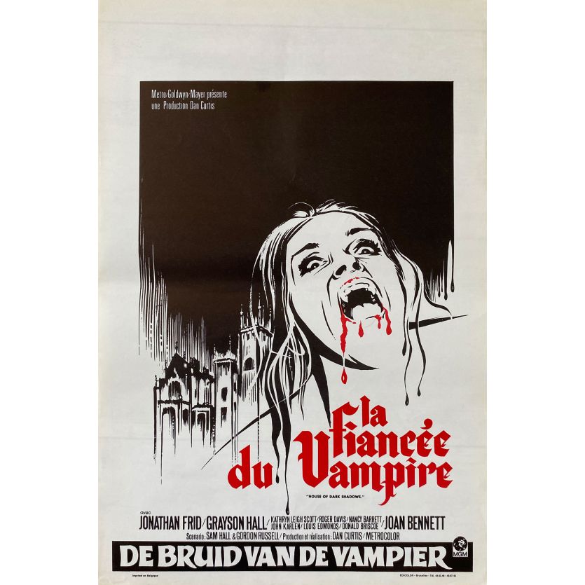 LA FIANCEE DU VAMPIRE Affiche de film- 35x55 cm. - 1970 - Jonathan Frid, Dan Curtis