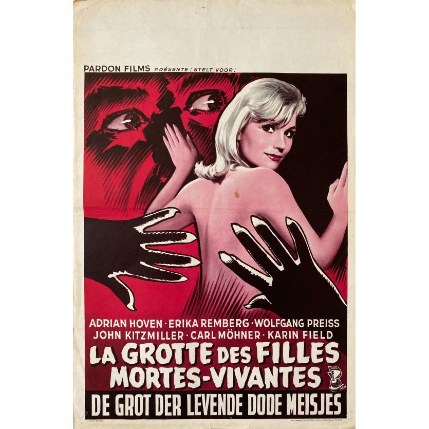 LA NUIT DES VAMPIRES Affiche de film- 35x55 cm. - 1964 - Adrian Hoven, Ákos Ráthonyi