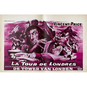 LA TOUR DE LONDRES Affiche de film- 35x55 cm. - 1962 - Vincent Price, Roger Corman