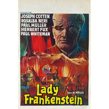 LADY FRANKENSTEIN Affiche de film- 35x55 cm. - 1971 - Joseph Cotten, Rosalba Neri, Mel Welles