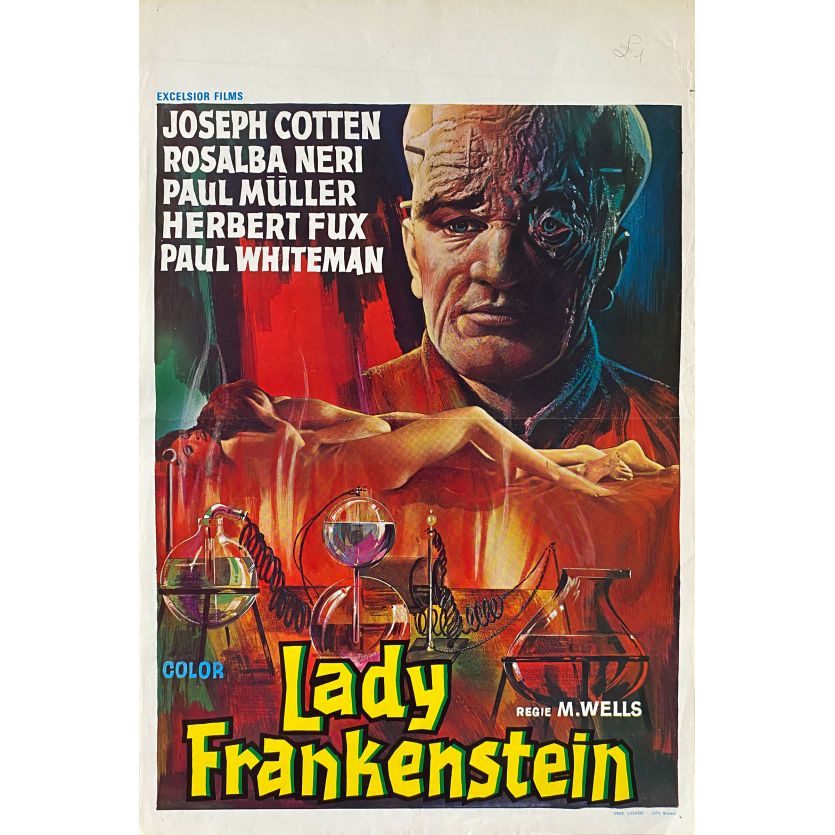 LADY FRANKENSTEIN Movie Poster- 14x21 in. - 1971 - Mel Welles, Joseph Cotten, Rosalba Neri