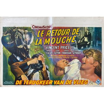 LE RETOUR DE LA MOUCHE Affiche de film- 35x55 cm. - 1959 - Vincent Price, Edward Bernds