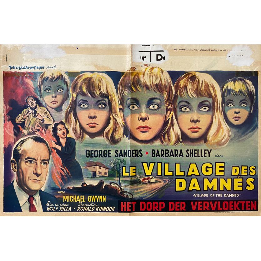 LE VILLAGE DES DAMNES Affiche de film- 35x55 cm. - 1995 - Christopher Reeve, John Carpenter