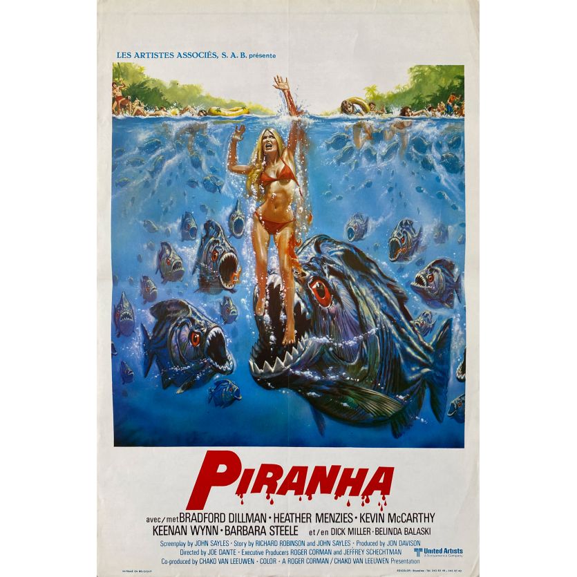 PIRANHA Movie Poster- 14x21 in. - 1978 - Joe Dante, Kevin McCarthy