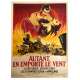 AUTANT EN EMPORTE LE VENT Affiche de film entoilée- 120x160 cm. - 1939/R1955 - Clark Gable, Victor Flemming