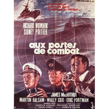 AUX POSTES DE COMBATS Affiche de film- 120x160 cm. - 1965 - Richard Widmark, Sidney Poitier, James B. Harris