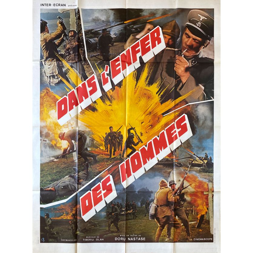 DANS L'ENFER DES HOMMES Affiche de film- 120x160 cm. - 1978 - Silviu Stanculescu, Doru Nastase