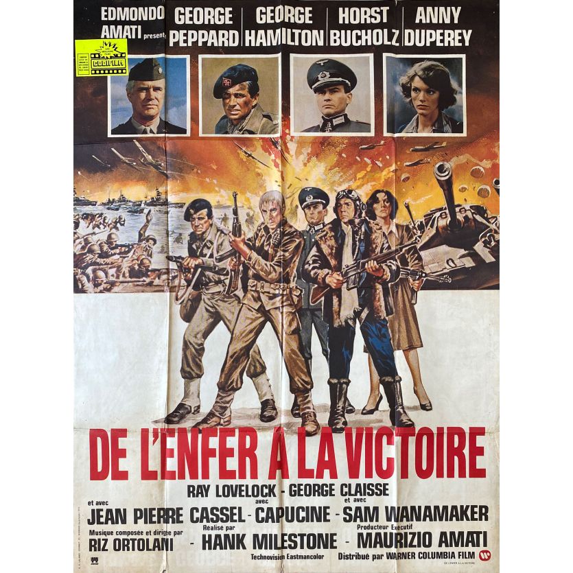 DE L'ENFER A LA VICTOIRE Affiche de film- 120x160 cm. - 1979 - George Peppard, Umberto Lenzi