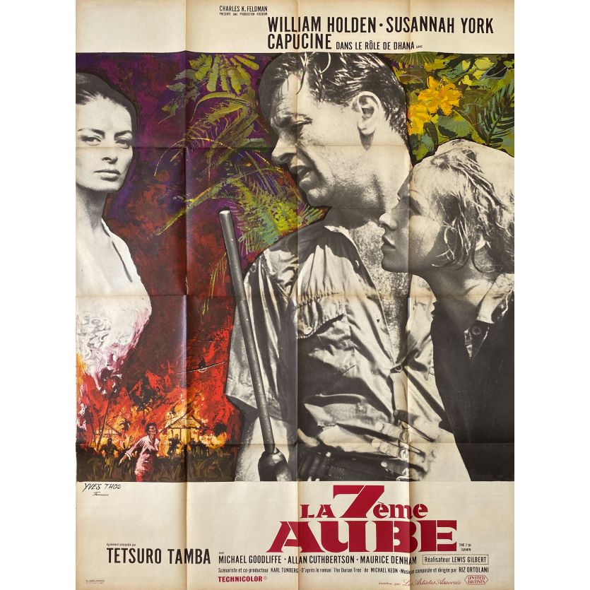 LA 7EME AUBE Affiche de film- 120x160 cm. - 1964 - William Holden, Lewis Gilbert