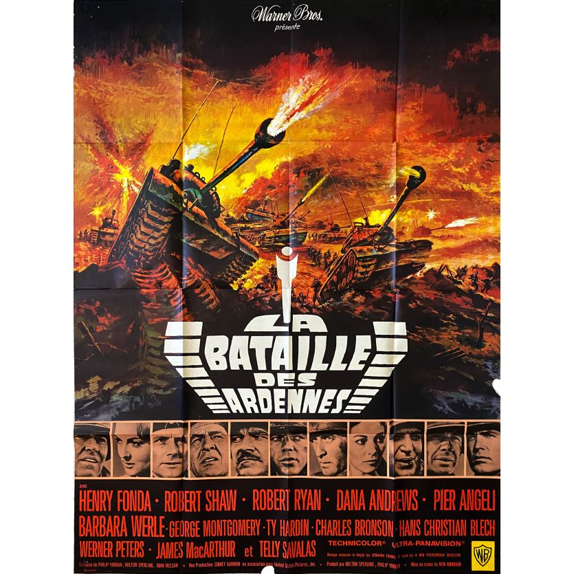 LA BATAILLE DES ARDENNES Affiche de film- 120x160 cm. - 1965 - Henry Fonda, Ken Annakin