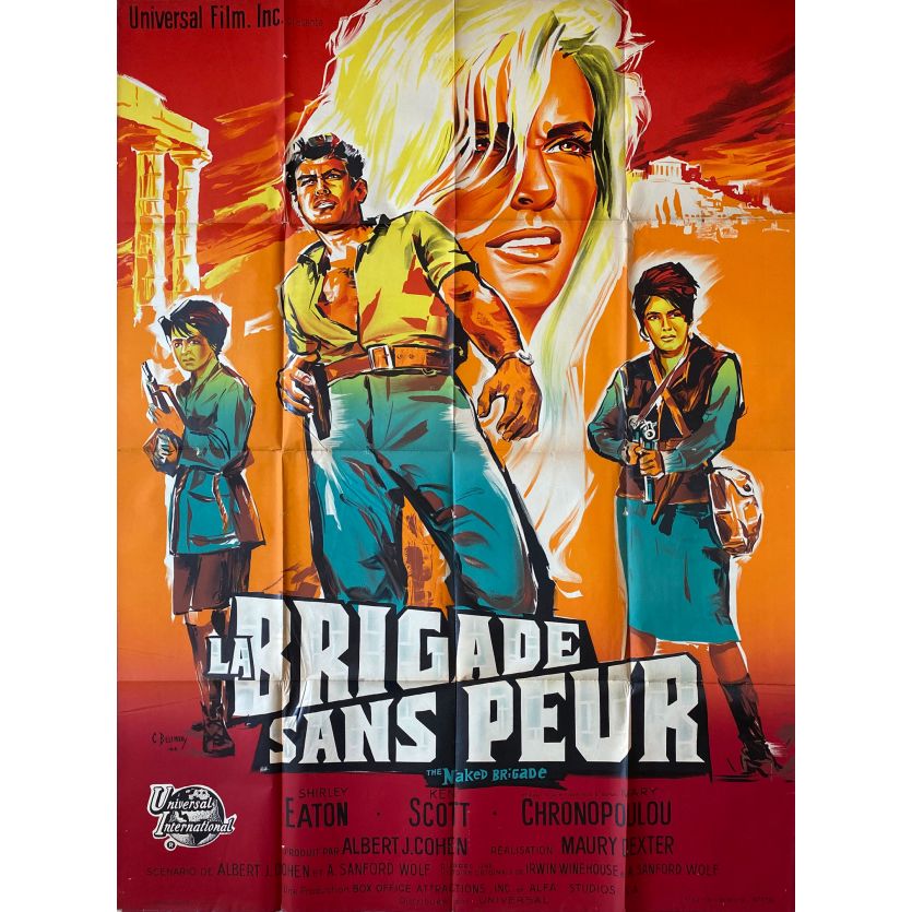 THE NAKED BRIGADE Movie Poster- 47x63 in. - 1965 - Maury Dexter, Shirley Eaton