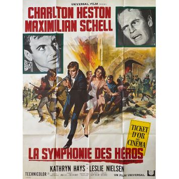 LA SYMPHONIE DES HEROS Affiche de film- 120x160 cm. - 1962 - Charlton Heston, Ralph Nelson