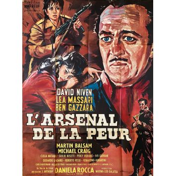 L'ARSENAL DE LA PEUR Affiche de film- 120x160 cm. - 1962 - David Niven, Lea Massari, Joseph Anthony