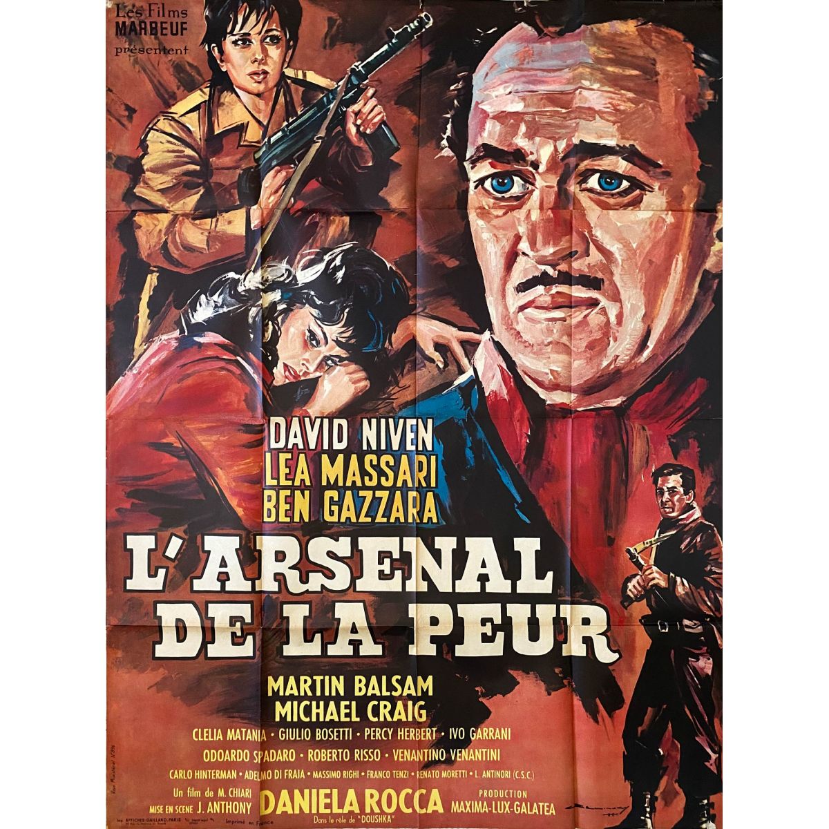 Affiche de cinma franaise de L'ARSENAL DE LA PEUR - 120x160 cm.