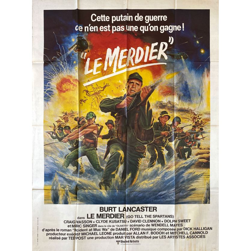 LE MERDIER Affiche de film- 120x160 cm. - 1978 - Burt Lancaster, Ted Post