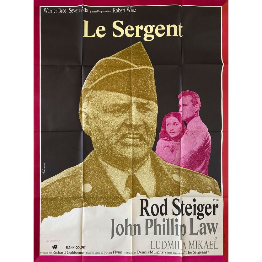 LE SERGENT Affiche de film- 120x160 cm. - 1968 - Rod Steiger, John Phillip Law, John Flynn