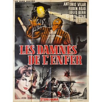 LES DAMNES DE L'ENFER Affiche de film- 120x160 cm. - 1956 - Antonio Vilar, José María Forqué