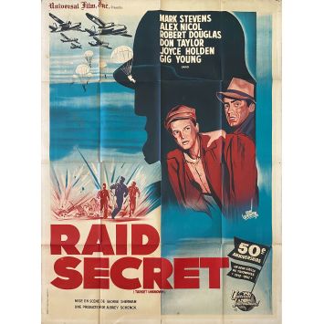 RAID SECRET Affiche de film- 120x160 cm. - 1951 - Mark Stevens, George Sherman
