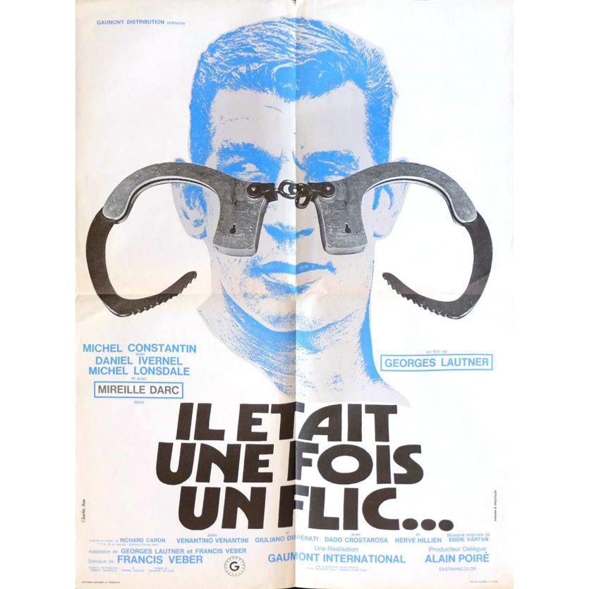 THERE ONCE A COP French Movie Poster23x32 - 1972 - Georges Lautner, Michel Constantin